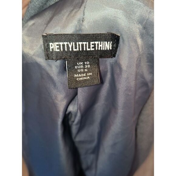 Pretty Little Things Oversized Dad Blazer Charcoal Gray - Picture 5 of 6